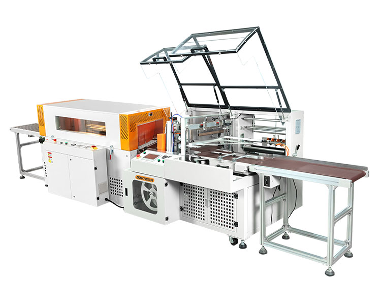 POF膜自動(dòng)套膜收縮機(jī)-交聯(lián)膜套膜收縮機(jī)-自動(dòng)L型封切收縮包裝機(jī)GPL-5545